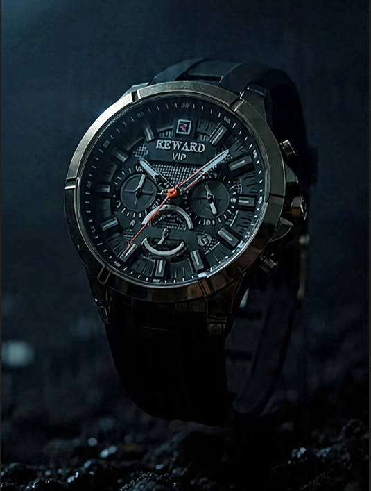 REWARD Men’s Analog Watch – Black Dial | RD831512M-A