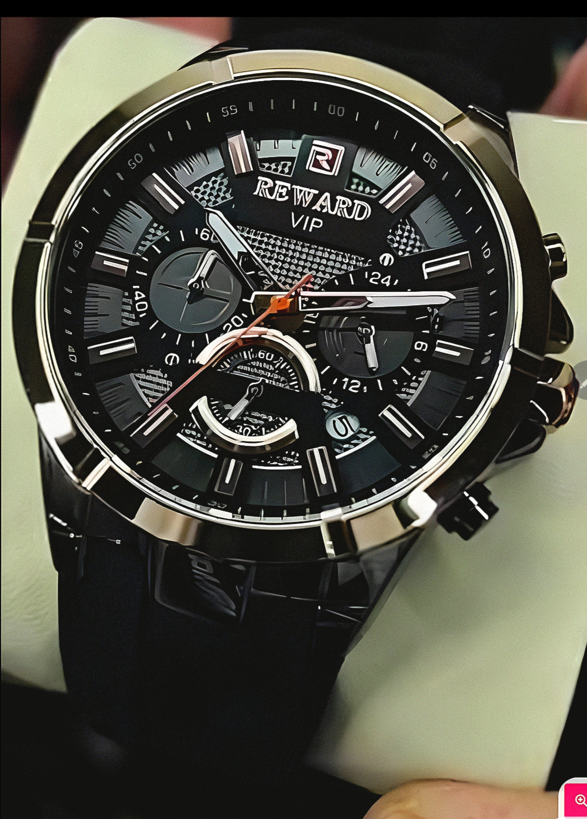 REWARD Men’s Analog Watch – Black Dial | RD831512M-A